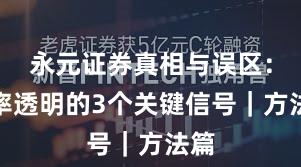 永元证券真相与误区：费率透明的3个关键信号｜方法篇