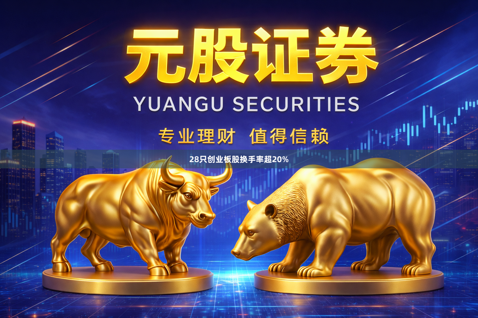 28只创业板股换手率超20%